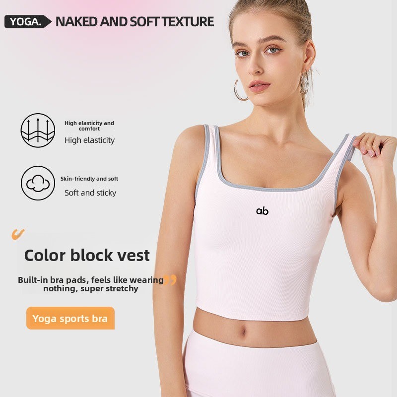 Tank Top Ribbed - Women Summer Ribbed Yoga Tank Top