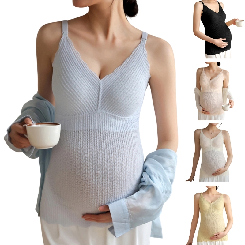 Y4UD Nursing Camisole with Rib - Tank Top Ribbed ulasan dan harga