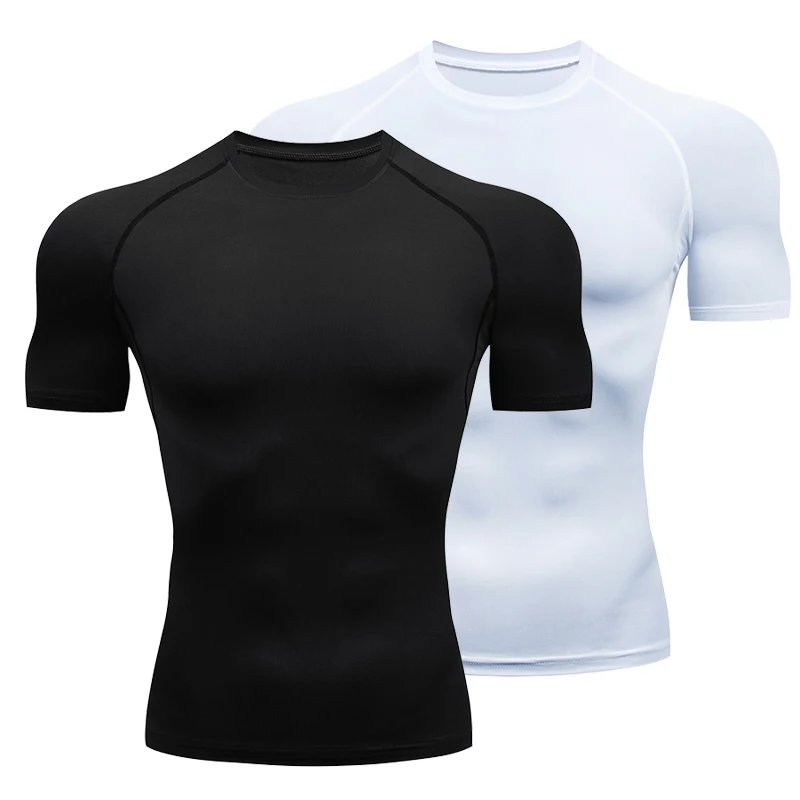 Mens Sport Top for Fitness T-s - T Shirt Tight Fit ulasan dan harga