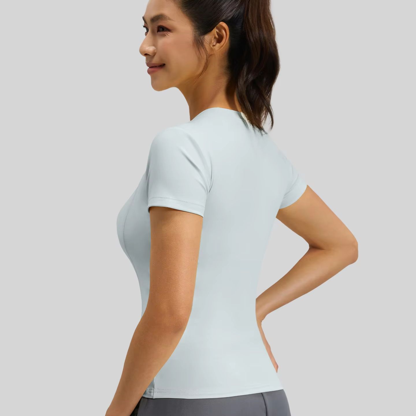 Women Slim Fit Yoga T-Shirt Qu - T Shirt Tight Fit ulasan dan harga