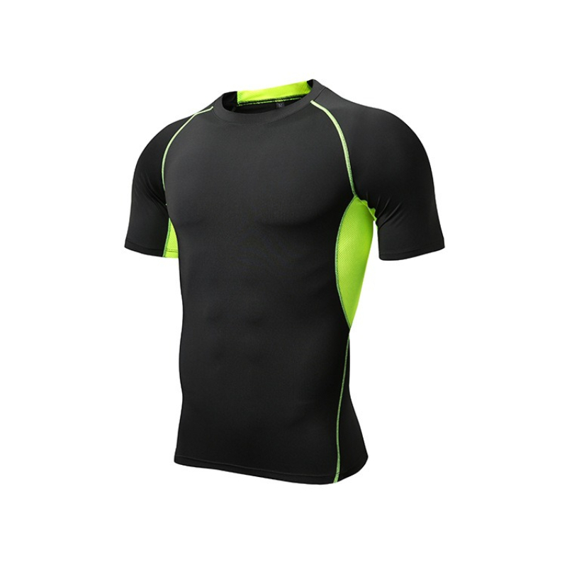 Men's Quick Dry Round Neck Swi - T Shirt Tight Fit ulasan dan harga