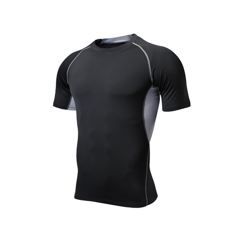 Men's Quick Dry Round Neck Swi - T Shirt Tight Fit ulasan dan harga