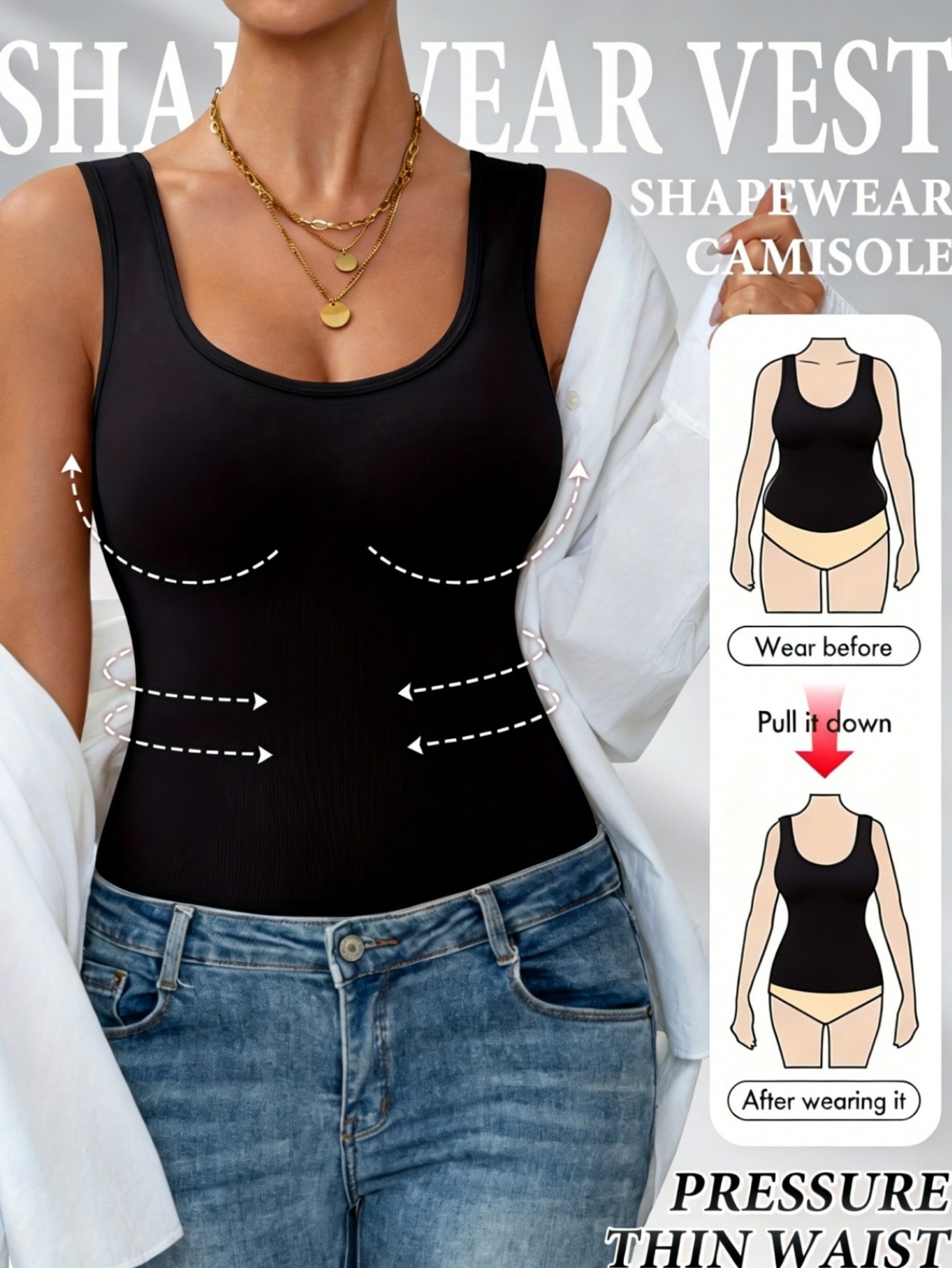 Seamless ribbed compression sh - Tank Top Ribbed ulasan dan harga